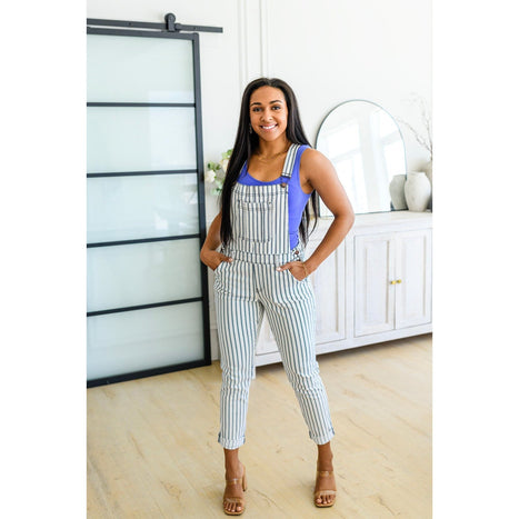 Railroad Stripe Overalls