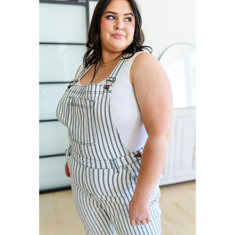 Railroad Stripe Overalls