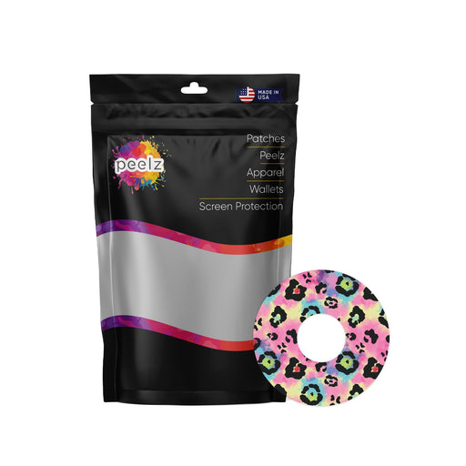 Peelz Rainbow Leopard Patch Tape Designed for the FreeStyle Libre 3 Plus & Lingo Patch Medical Tape