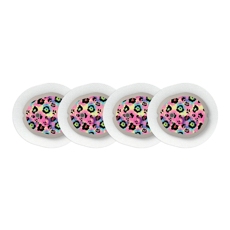 Peelz Rainbow Leopard Sticker Designed for the DEXCOM G7 and Stelo Transmitter Peelz/Stickers
