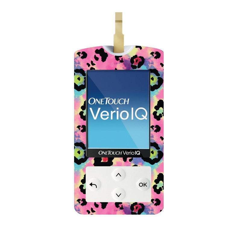 Peelz Rainbow Leopard for OneTouch Verio IQ Glucometer Peelz/Stickers