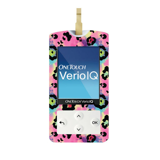 Peelz Rainbow Leopard for OneTouch Verio IQ Glucometer Peelz/Stickers