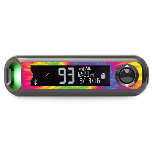 Peelz Rainbow Tie Dye Bayer Contour© Next One Glucometer Peelz/Stickers