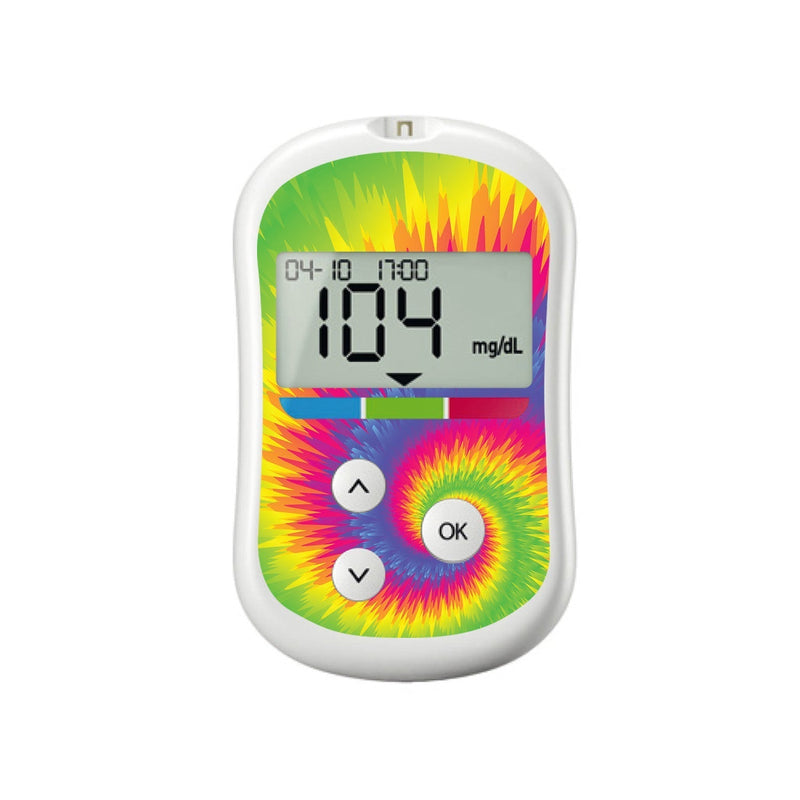 Peelz Rainbow Tie Dye for OneTouch Verio Flex Glucometer Peelz/Stickers