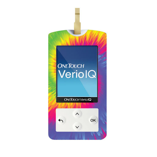 Peelz Rainbow Tie Dye for OneTouch Verio IQ Glucometer Peelz/Stickers