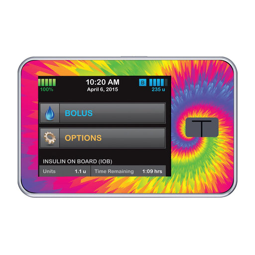 Peelz Rainbow Tie Dye for Tandem t:slim Peelz/Stickers