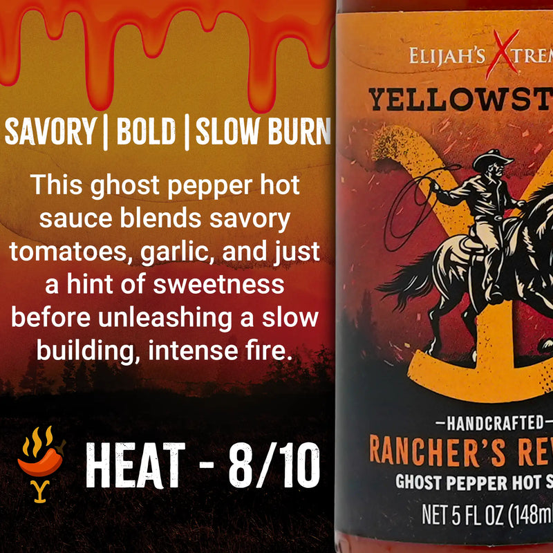 Elijah's Xtreme Yellowstone Hot Sauce Variety Pack 4 Bottles Hot Sauce