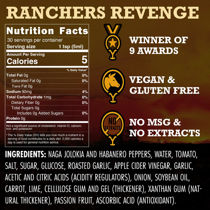 Elijah's Xtreme Ranchers Revenge (Ghost Pepper) Hot Sauce