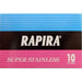 Rapira Classic Super Stainless Double Edge Razor Blades - 10x10 Pack