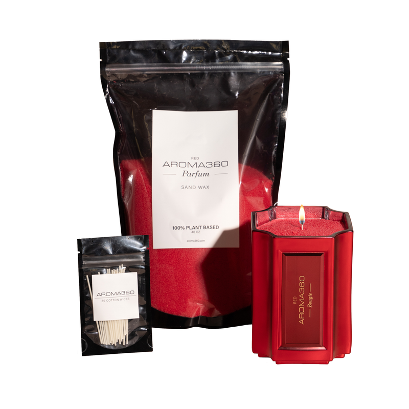 Aroma360 (RED) Bougie Sand Wax Set Candle