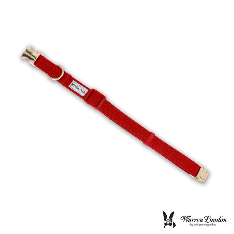 Warren London Fabric Dog Collar - Red Leashes, Collars & Accessories
