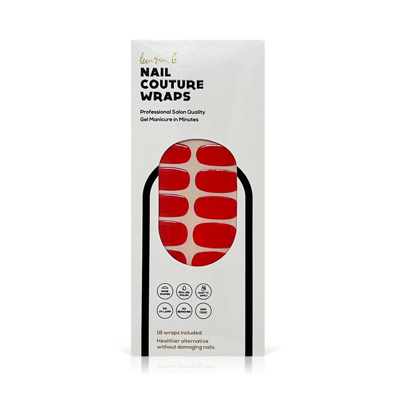 laurenbbeauty Red Solid Gel Nail Wrap Nail Art Kits & Accessories