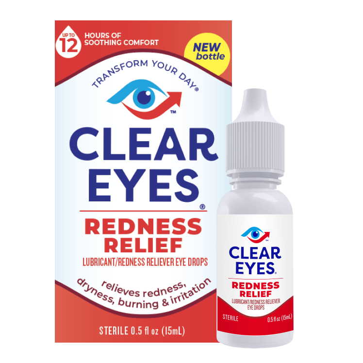 Clear Eyes Clear Eyes 12 Hour Relief Eye Drops 24 Piece Retail Floor Display Personal Care White Smoke