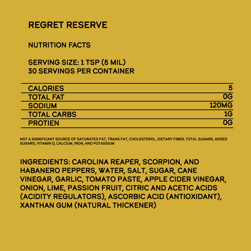 Elijah's Xtreme Regret Reserve Hot Sauce Hot Sauce