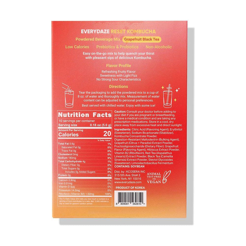 Masksheets RESET KOMBUCHA- Grapefruit Black Tea Health