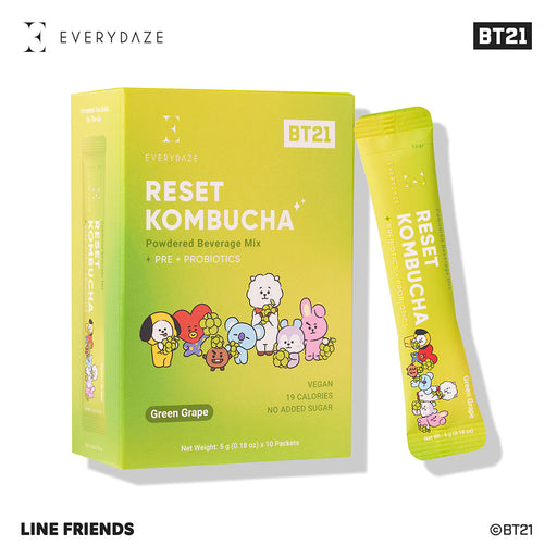 Masksheets BT21 RESET KOMBUCHA- Green Grape Health