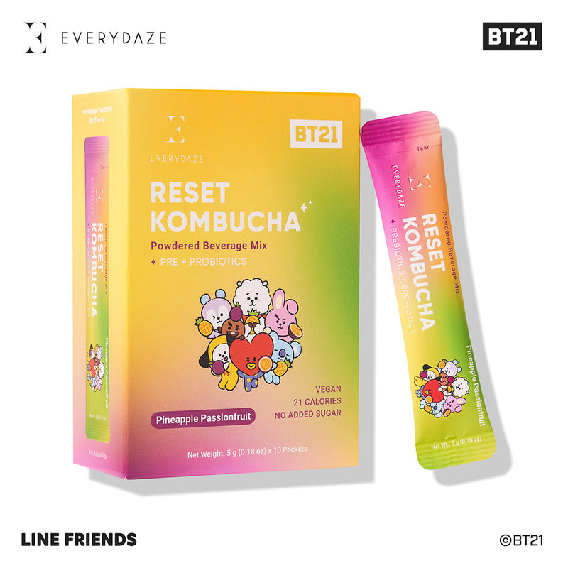 Masksheets BT21 RESET KOMBUCHA- Pineapple Passionfruit Health