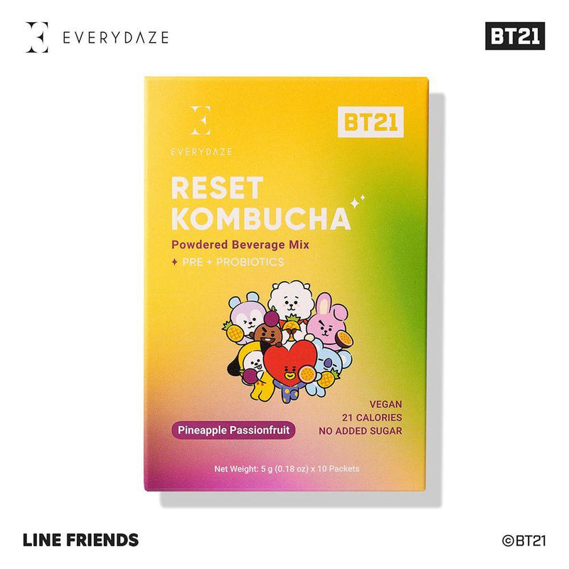 Masksheets BT21 RESET KOMBUCHA- Pineapple Passionfruit Health