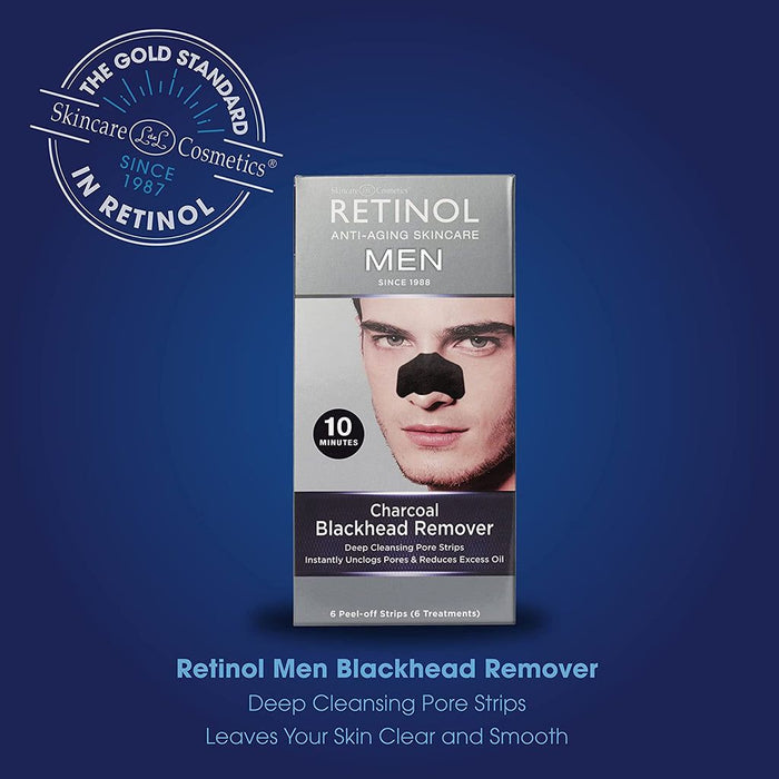 Retinol Men Charcoal Blackhead Remover - 6 Treatments