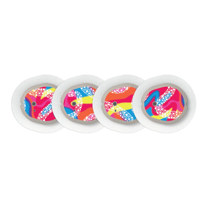 Peelz Retro Malibu Sticker Designed for the DEXCOM G7 and Stelo Transmitter Peelz/Stickers