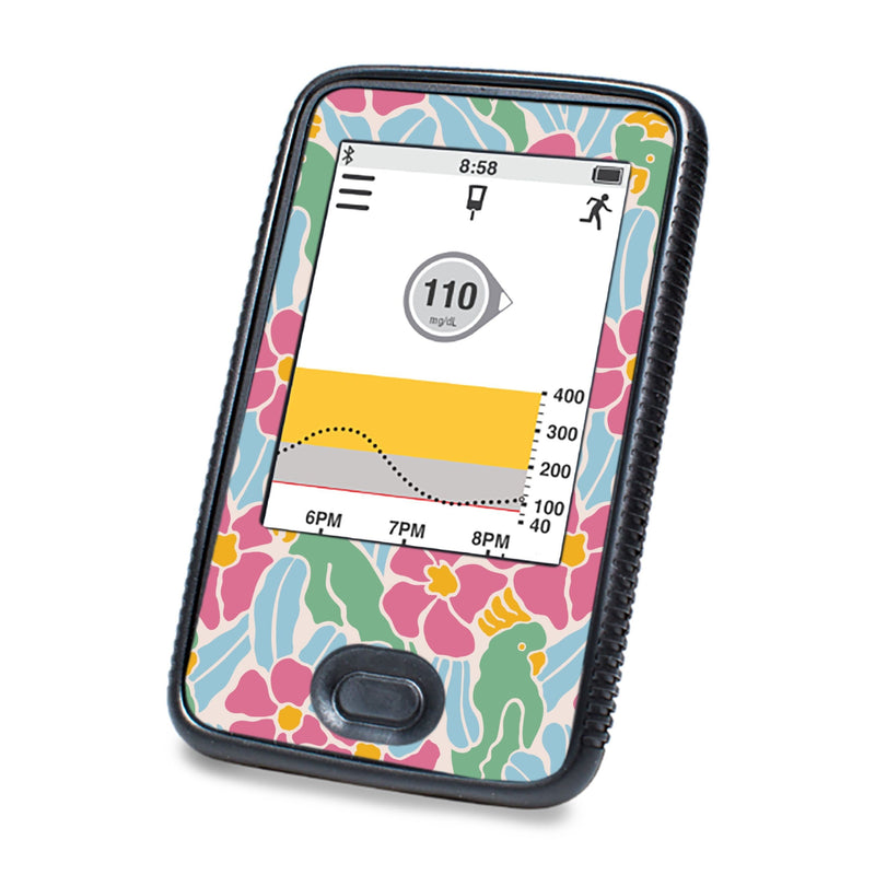 Peelz Retro Parrots DEXCOM G6 Touchscreen Receiver Peelz/Stickers
