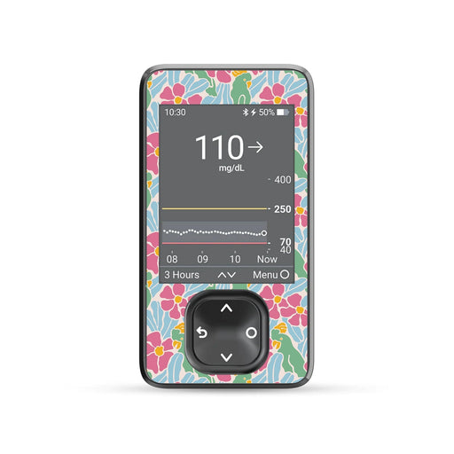 Peelz Retro Parrots DEXCOM G7 and Stelo Touchscreen Receiver Peelz/Stickers