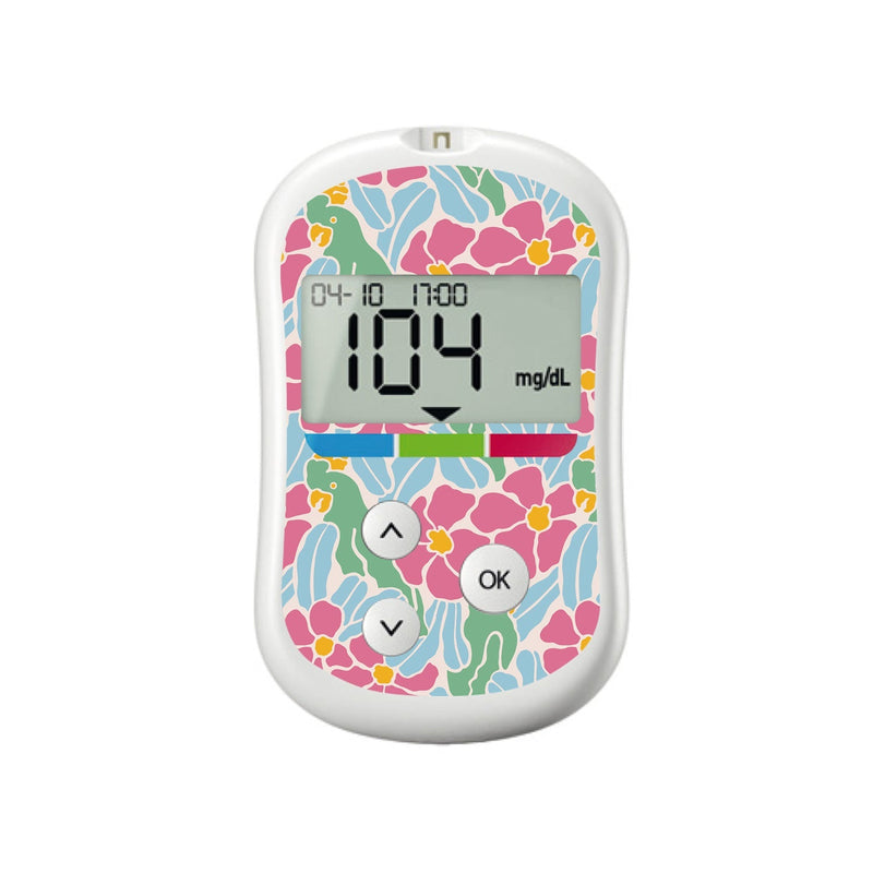 Peelz Retro Parrots for OneTouch Verio Flex Glucometer Peelz/Stickers