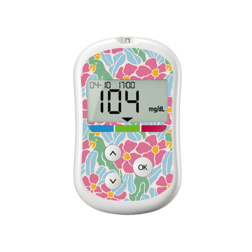 Peelz Retro Parrots for OneTouch Verio Flex Glucometer Peelz/Stickers