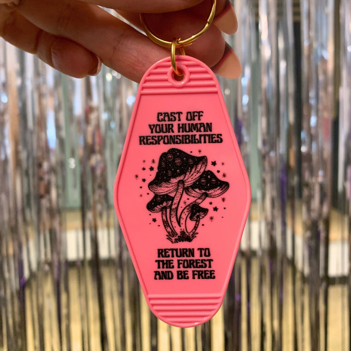 The Bullish Store Return To The Forest Motel Style Keychain 🍄 🌳 (New Style)