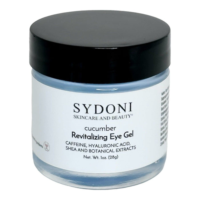 REVITALIZING EYE GEL w CAFFEINE, HYALURONIC ACID AND SHEA EXTRACT Net. Wt. 1oz.