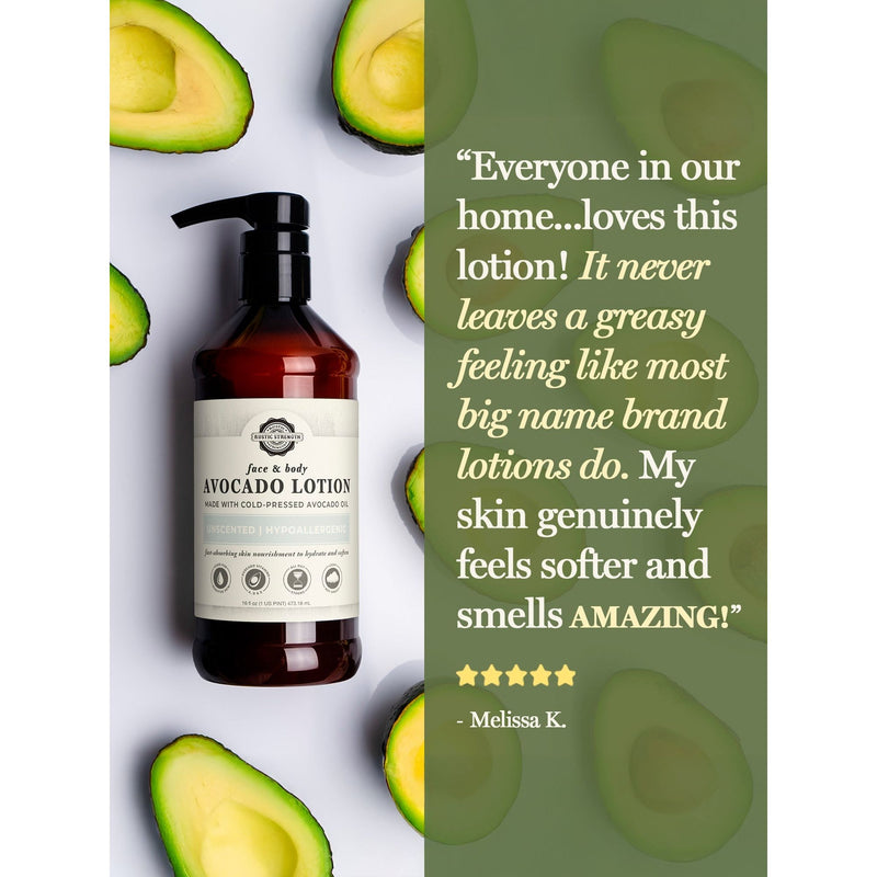 Rustic Strength Avocado Lotion | Mama + Baby Safe Lotion