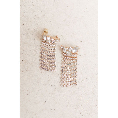 Rhinestone Fringe Earrings