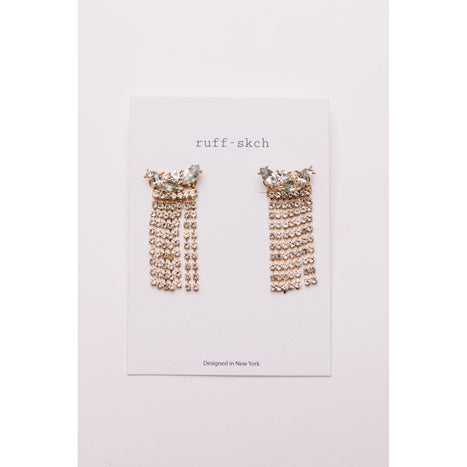 Rhinestone Fringe Earrings