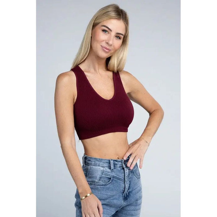 Ribbed Cropped Tank Top