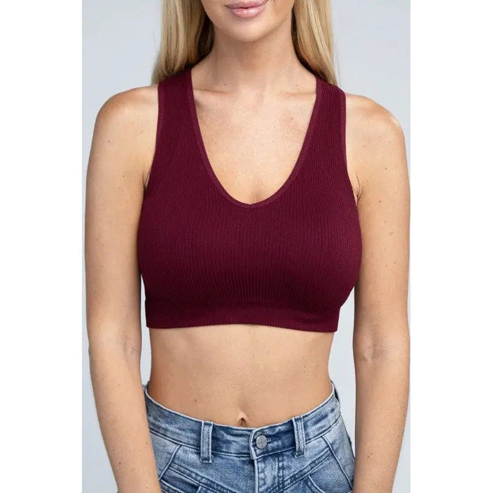 Ribbed Cropped Tank Top