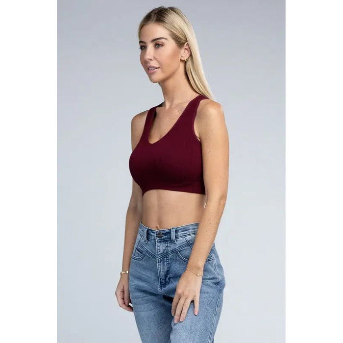 Ribbed Cropped Tank Top