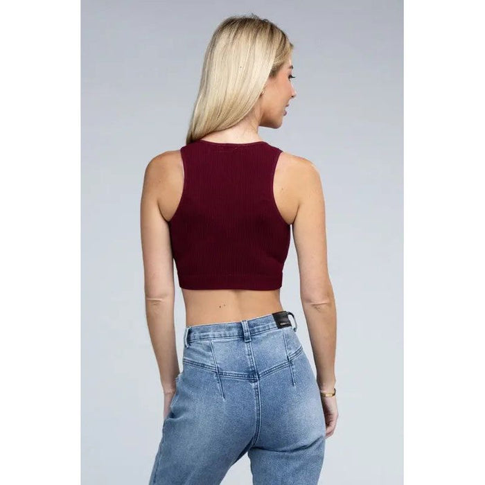 Ribbed Cropped Tank Top