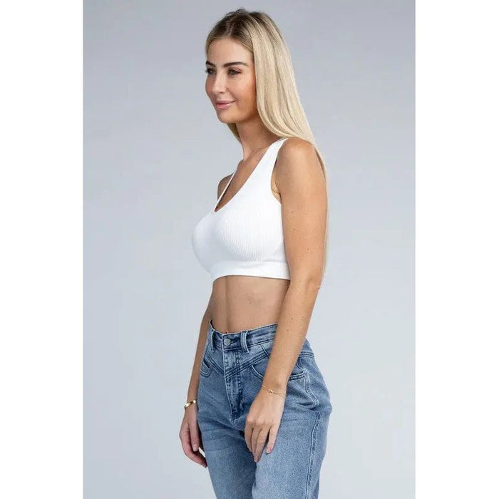 Ribbed Cropped Tank Top