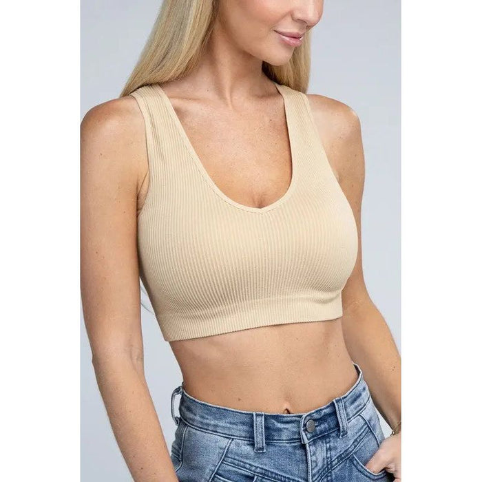 Ribbed Cropped Tank Top