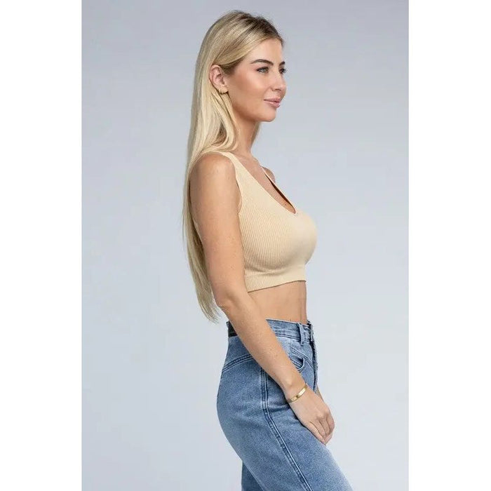 Ribbed Cropped Tank Top