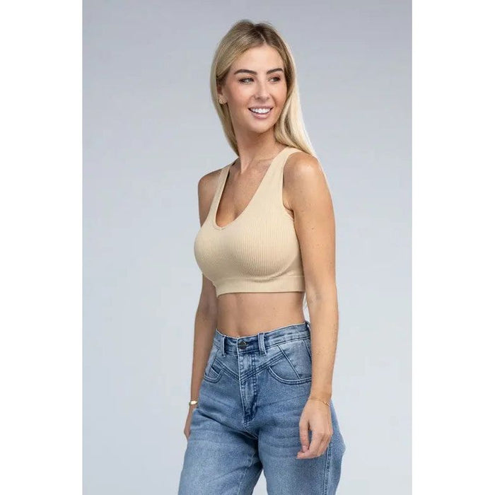 Ribbed Cropped Tank Top