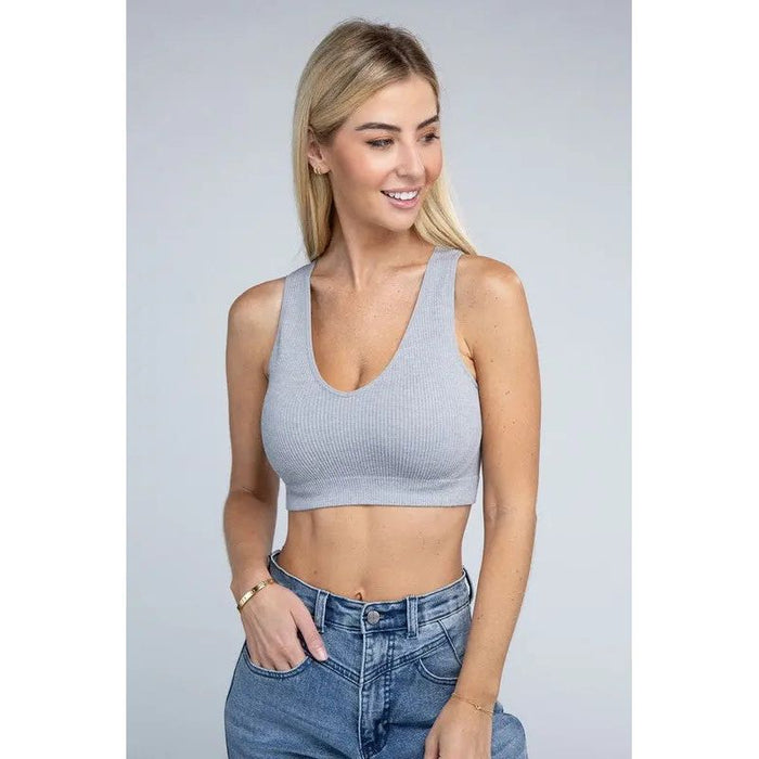 Ribbed Cropped Tank Top