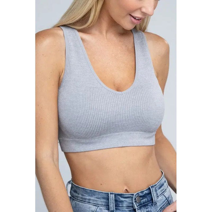 Ribbed Cropped Tank Top