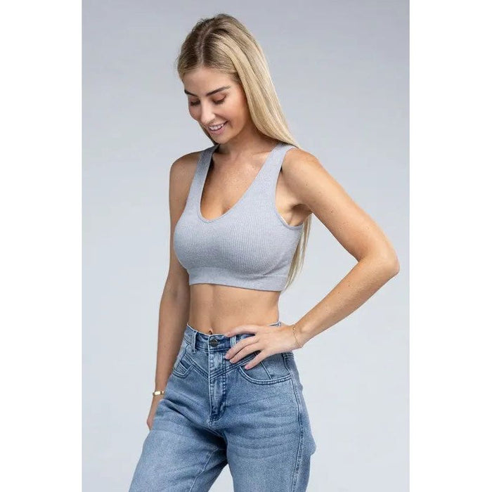 Ribbed Cropped Tank Top