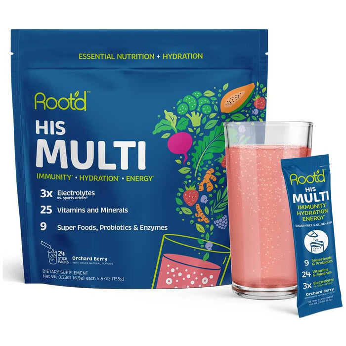 Root'D - His Multi - Essential Vitamins & Minerals + Electrolytes For Men