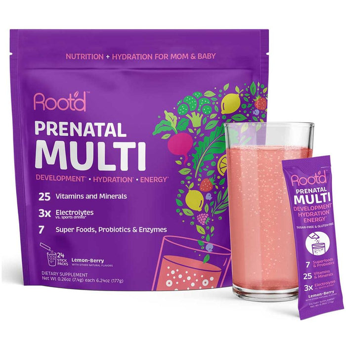 Root'D - Prenatal Multi - Essential Vitamins & Minerals + Electrolytes For Mom & Baby
