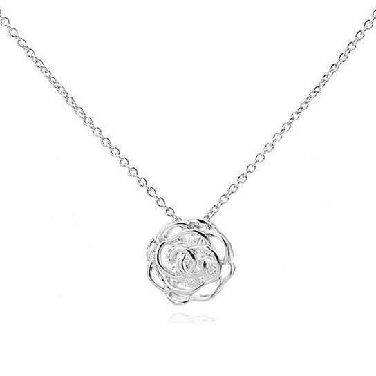 Rose Is A Rose Pendant And Chain 18kt Rose With 2ct CZ Bonus Free Earrings In White Yellow And Rose Gold Field by VistaShops