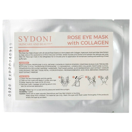 ROSE FLOWER AND COLLAGEN EYE MASK Net. Wt.12g - 0.42oz