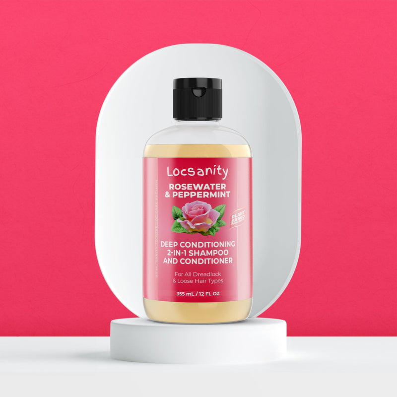 Locsanity Rosewater and Peppermint Moisturizing, Conditioning and Nourishing Shampoo Shampoo & Conditioning