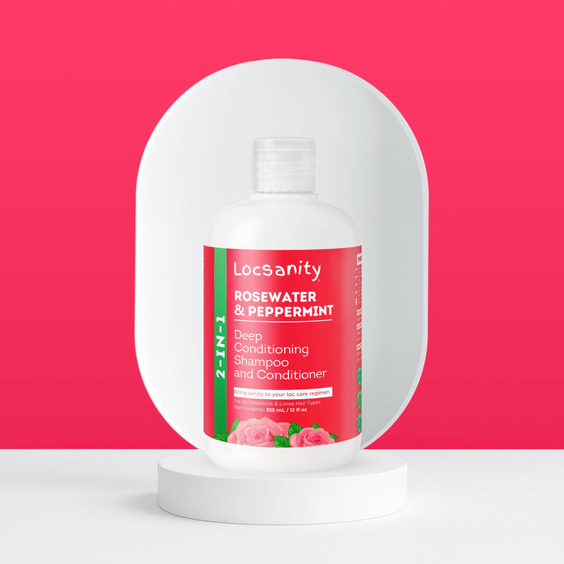 Locsanity Rosewater and Peppermint Moisturizing, Conditioning and Nourishing Shampoo Shampoo & Conditioning